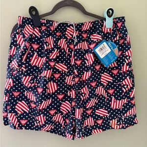 Columbia Super Backcast Patriotic PFG Collegiate Navy Size Medium Shorts Swim